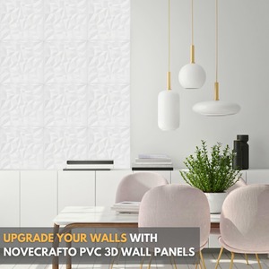 3D Wall Panels (50x50 cm) PVC Cladding Panel with Diamond Design by NOVECRAFTO