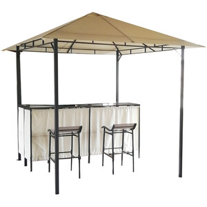 Bar Gazebo & Two Chairs - Cream