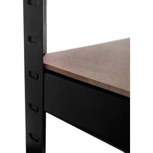 5 Tier Heavy Duty Adjustable Steel Garage Shelving Unit - 875kg Weight Capacity - Black / 30cm by Vida Designs