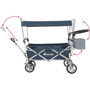 Foldable Garden Trolley with Carry Bag - Blue by tectake