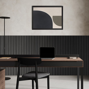 Fuse Acoustic Wooden Wall Panel in Charcoal Oak, 1.2m x 0.6m - Charcoal oak finish by Fuse