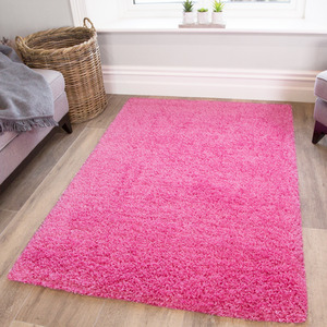 Soft Value Barbie Pink Shaggy Area Rug by The Rug House
