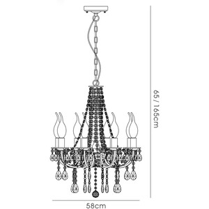 Kyra Ceiling Pendant Chandelier 8 Light Satin Nickel, Crystal - Satin Nickel