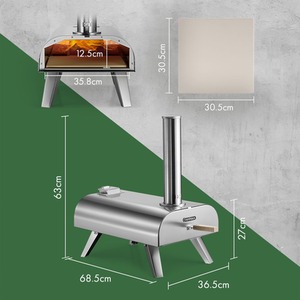 Vonhaus Table Top Pizza Oven - Steel by Vonhaus