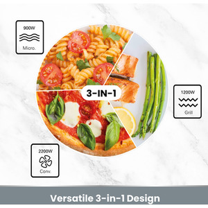 30L Combination Microwave with Grill - Silver by Hamilton Beach