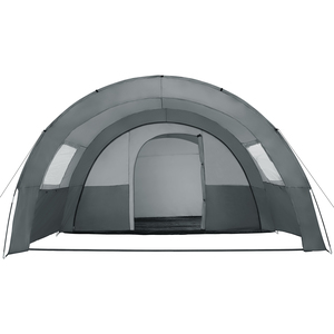 Tent Roskilde - 6 Person - Mixed Grey by tectake