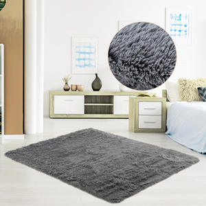 Costway 180 x 120cm Modern Soft Shag Rug-Grey - Grey by Costway