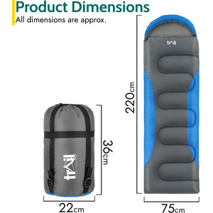 Alpine 250 GSM Sleeping Bag - Blue by Trail