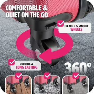 Suitcase Set Cleo - 4 Pieces, 3 Suitcases, 1 Beauty Case - Burgundy by tectake