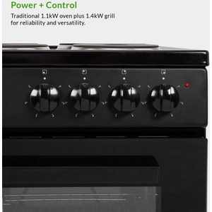 Willow Freestanding Electric Cooker - Black by Willow