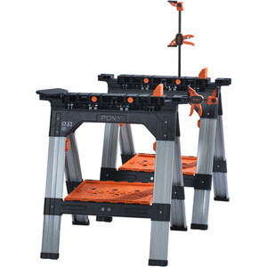 Pack of 2 Pony Multi Function Sawhorses by Pony