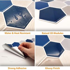 Walplus 3D Glossy Tile Stickers by WALPLUS