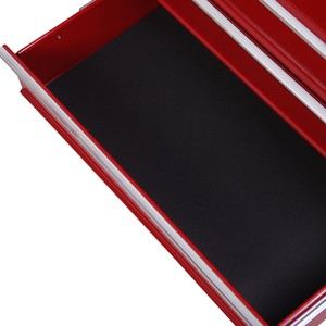 HOMCOM 5 Drawer Tool Trolley Lockable Steel Tool Chest on Wheels - Red by HOMCOM