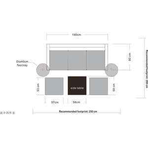 New Hampshire Transformer Patio Set - Grey by Malay