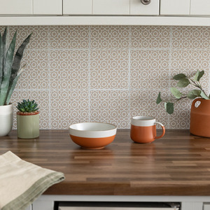 Lina Beige Self-Adhesive Wall Tiles (6 Tiles) - Beige by d-c-fix