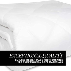 Premium Electric Blanket Fitted Mattress Quilted Underblanket - White / King by GlamHaus