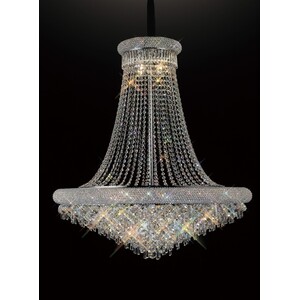 Alexandra Ceiling Pendant Chandelier 20 Light Polished Chrome, Crystal - Polished Chrome