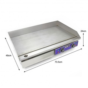 KuKoo 70cm Wide Electric Griddle - Silver by Kukoo