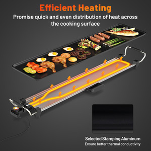 Extra Large Electric Griddle Teppanyaki Grill - Black by GAINOOM