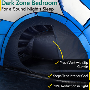 Braddon 5 Man Tunnel Tent - Blue by Trail