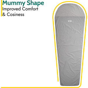 Single Mummy Sleeping Bag Liner - Grey by Trail