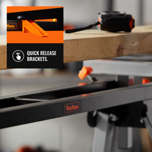 Heavy Duty Mitre Saw Stand - Black by VonHaus