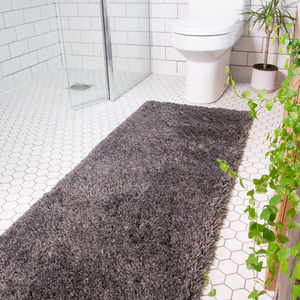 Super Soft Slate Grey Shaggy Living Area Rug - Slate Grey / 240 x 60cm by The Rug House