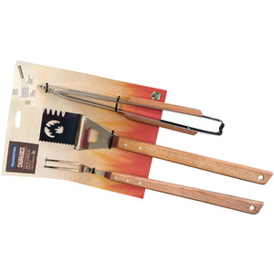 Tramontina 3 Pcs. BBQ Tools Set - Natural Wood by Tramontina