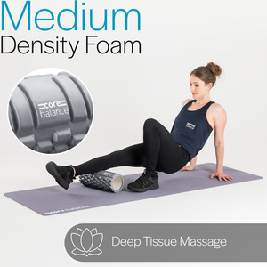 Foam Roller For Deep Tissue Muscle Massage - Grey by Core Balance