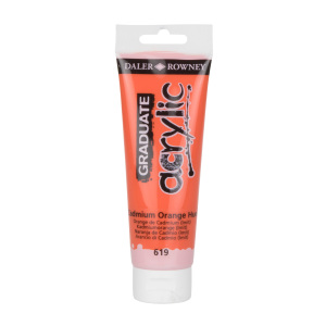 Daler Rowney Graduate Acrylic Paints 120ml - Cadmium Orange Hue by Daler-Rowney