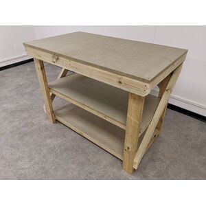 UniMdf Top Workbench With Double Shelf by Arbor Garden Solutions