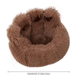 Cozy Bear Paw-Shaped Plush Dog Bed Cat Bed by Livingandhome