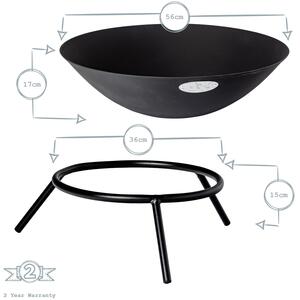 Steel Garden Firepit Pit - Black by Harbour Housewares