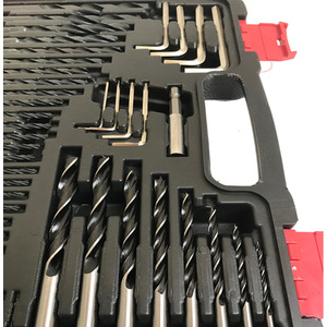 Lumberjack 150 Piece Drill Bit Set HSS Masonry Wood Screwdriver Bits - Black by Lumberjack