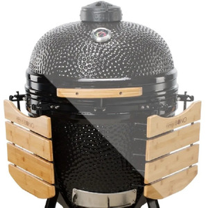Grande Ceramic BBQ Grill in Black - Black by KAMADO BONO
