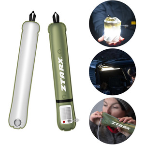 Solar Powered Rechargeable Folding Tent Light - White LED / Short