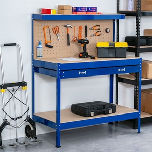 SwitZer Steel Garage Storage Work Bench - Blue by SwitZer