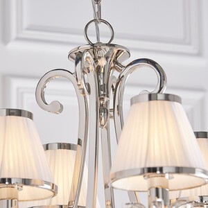Oksana 12 Light Multi Arm Chandelier Polished Nickel Plate Finish, E14