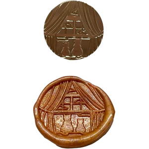Cats in Window Wax Stamp Head - Gold by Syntego
