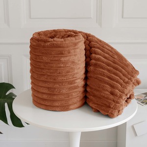 Snug Soft Chunky Ribbed Cord Plush Throw Blanket by Velosso