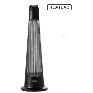 IPX4 Electric Quartz Bulb Heater 1.2KW - Black by Primrose