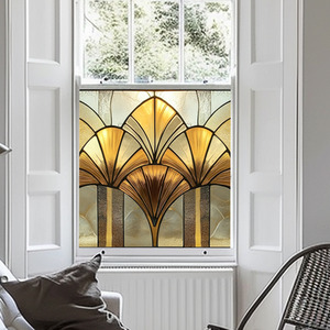 Alagna Art Deco Stained Glass Window Film by Creative Printing Solutions