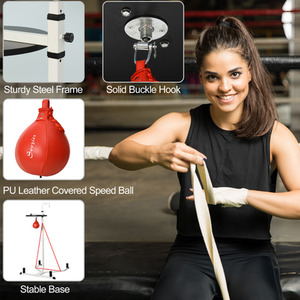 HOMCOM Free-Standing Speed Boxing Punch Bag by HOMCOM