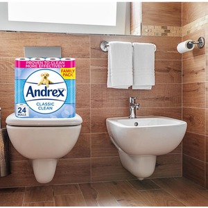 Andrex Toilet Rolls Classic Clean Fragrance-Free 2 Ply Toilet Paper by Andrex