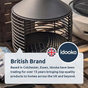 Chiminea Outdoor Fireplace Modern Steel - Black