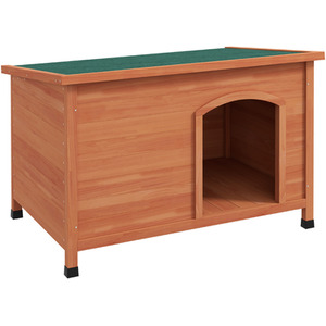 Wooden Dog Kennel, Outdoor Pet House with Removable Floor - Orange by PawHut