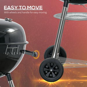 Outsunny Portable Kettle Charcoal Grill - Black by Outsunny