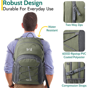Aspen 30L Camping Backpack - Green by Trail