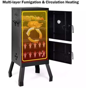 Vertical Charcoal Smoker BBQ - Black by Wyld and Coco