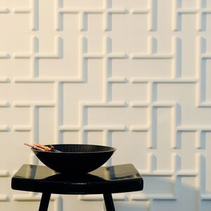 3D Wall Panels - White / Tetris Design by WALPLUS